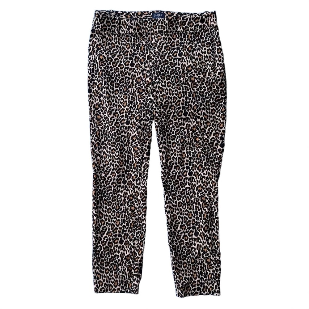 J Crew Pants Winnie Leopard Cropped Safari Glam Rock Urban Edge Boho Wildlife 2